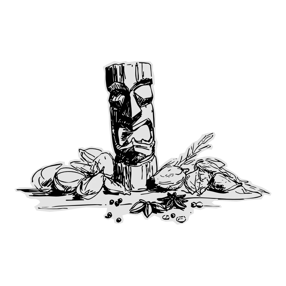 Iliustrace Tiki koktejlu